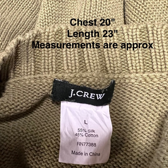 J. Crew Olive Women's Crew Neck Sweater - Picture 5 of 5